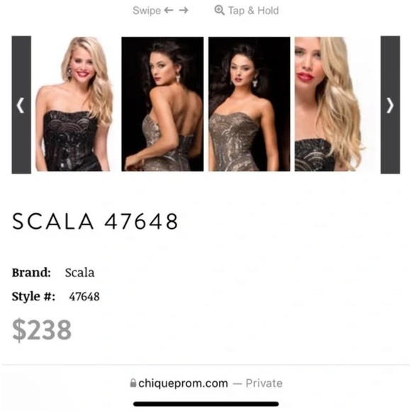 NWOT SCALA Hand Beaded Strapless Dress (Size 8, Fits smaller, P2P 17 inches) - Picture 6 of 15